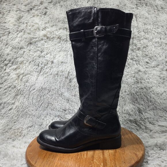 Wear Ever Julia Womens Size 8M Retro Cute Black Knee High/Calf Zip Up Boots - Picture 9 of 10